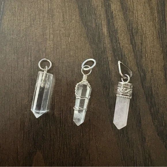 ✨ Crystal Clarity Trio | Quartz Pendant Set - Picture 1 of 5